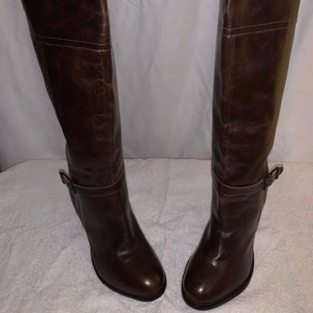 Lane Bryant Brown Leather Knee Boots